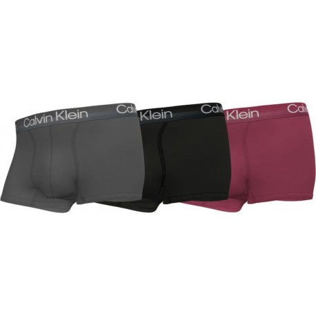 Calvin Klein - Modern Structure Cotton Stretch 3Pack Grey/Black/Burgundy