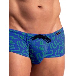 Manstore - M2284 Beach Hot Pants Print Bleu
