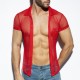 ES Collection - MESH SHORT SLEEVES SHIRT Red