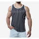 PUMP! - Black Striped Tank Top