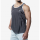 PUMP! - Black Striped Tank Top