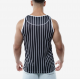 PUMP! - Black Striped Tank Top