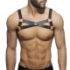 Addicted - X-Cross Leather Harness Black