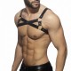 Addicted - X-Cross Leather Harness Black