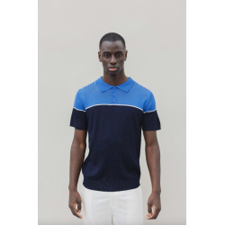 FRILIVIN - T-shirt polo en maille bicolore
