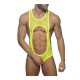 Addicted - SEXY MESH SINGLET NeonYellow+Black