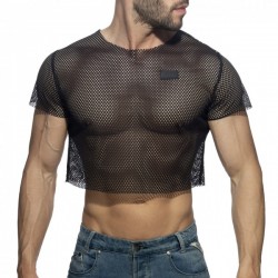 Addicted - MESH CROP TOP Black