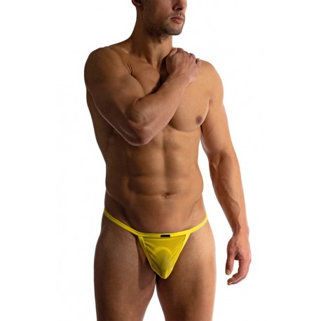 Manstore - M2416 Lasso Tanga Lemon+Turquoise