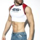 ES Collection - MUSCLE CROP TOP Red/White