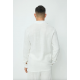 Frilivin - Chemise blanche effet lin à manches longues