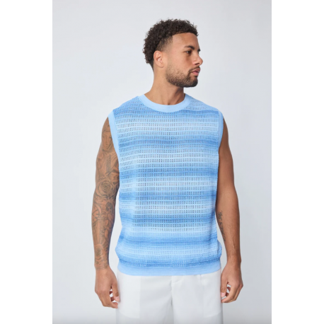 FRILIVIN - T-shirt débardeur à rayures Bleu