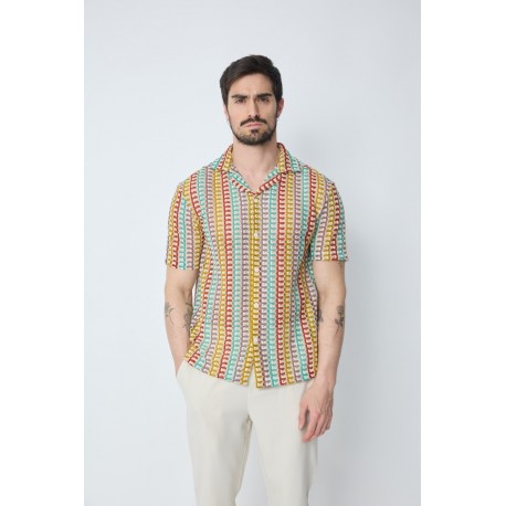 FRILIVIN - Chemise à rayures colorées