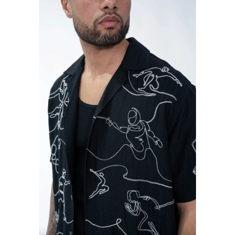 FRILIVIN - Chemise manches courtes Noir