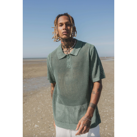 Frilivin - POLO Mesh Green + Beige + Red