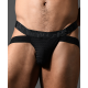 Andrew Christian - Martel Mesh Cross Jock w/ ALMOST NAKED® - BLACK