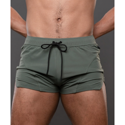Andrew Christian - Breeze Mesh Gym Shorts (3" Inseam) - Olive
