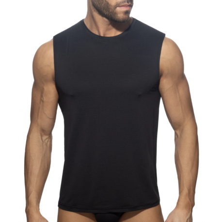 Addicted - VELOZ DRY TANK TOP - Black + White
