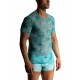 Manstore - M2472 Casual Tee Pink + Turquoise