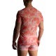 Manstore - M2472 Casual Tee Pink + Turquoise