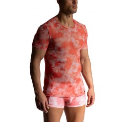 Manstore - M2472 Casual Tee Pink + Turquoise