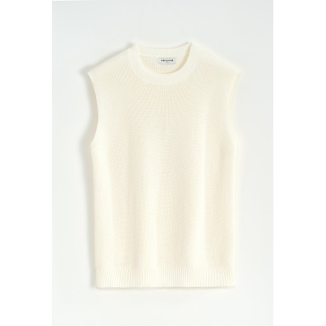 FRILIVIN - sleeveless sweater White