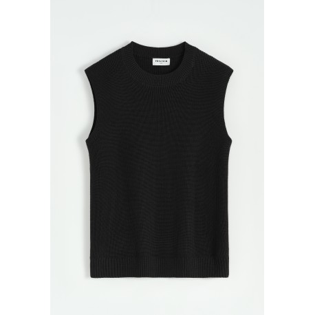 FRILIVIN - sleeveless sweater Black