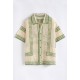FRILIVIN - Chemise Perforée blanc cassé/Vert