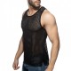 Addicted - OPEN MESH AD TANK TOP Black