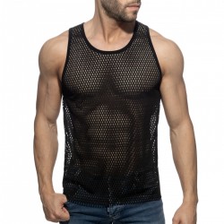 Addicted - OPEN MESH AD TANK TOP Black