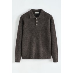 FRILIVIN - Polo longues manches marron