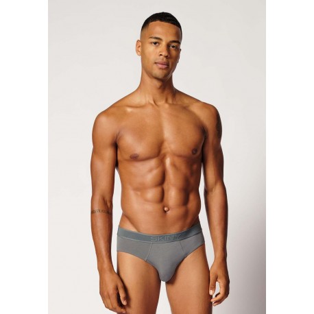 Skiny  - Calmodal Briefs Dark Grey + Navy Blue