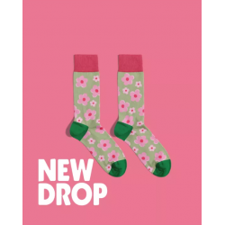 Banana Socks - Pastel Petals Socks – Cute Floral Cotton Socks