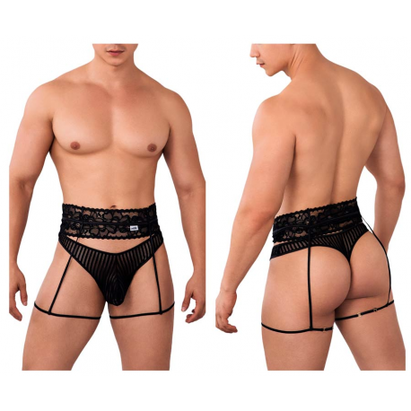 CandyMan - Garter Thongs Color Black