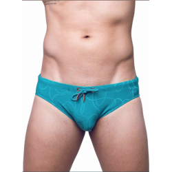 2Eros - V10 Textured Swim Brief Signet Ripple Green