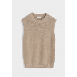 FRILIVIN - sleeveless sweater Beige + Brown