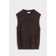 FRILIVIN - sleeveless sweater Beige + Brown