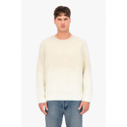 ADJ Paris - Fluffy Knit Pullover Light Blue + Beige