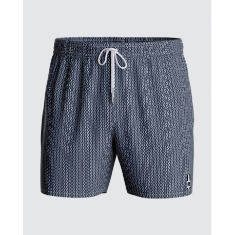 Impetus - Geometric printed swim short Blue