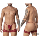 CandyMan - Garter Lace Thongs Color Burgundy