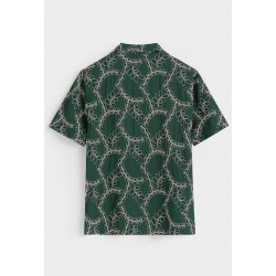 FRILIVIN - Chemise verte avec Broderies
