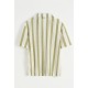 FRILIVIN - Chemise blanche avec bandes vertes