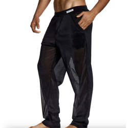 Modus Vivendi - Velvet Net Joggers Black + Camel