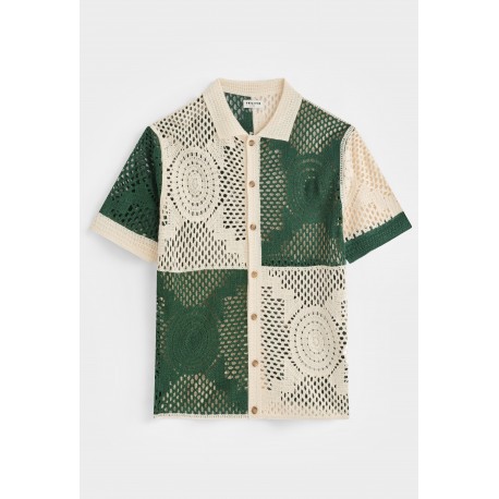 FRILIVIN - Tricot Beige/Vert