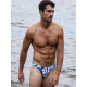 2eros - V20 Printed Swim Brief Aqua Navy