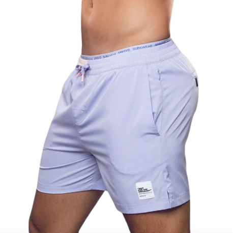 Supawear - Double Elastic Shorts Colour Blocked Purple