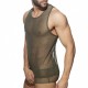 Addicted - CHARM TANK TOP Kaki + Black