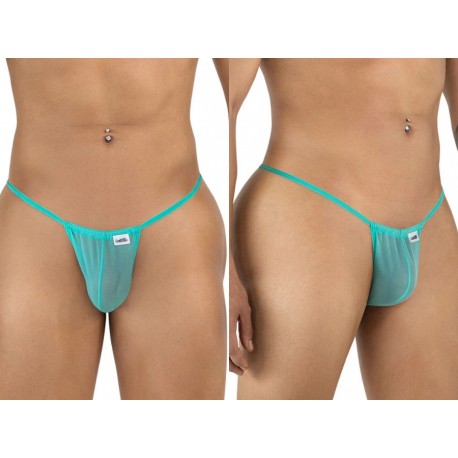 CandyMan - G-String Color Aqua Mesh (Turquoise)