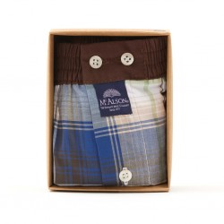 Mc Alson - Madras navy, green & brown