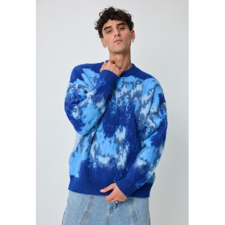 FRILIVIN - Pull Retro Bleu électrique