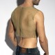 ES Collection - BEACHY NET MIDRIFF CROP TOP Kaki